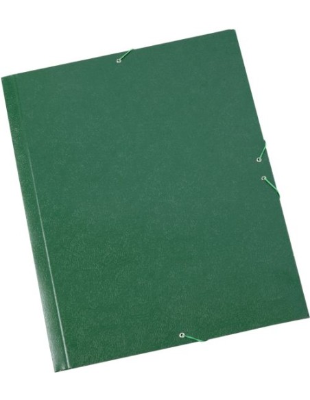 CARPETA DIBUJO A3 GOMAS Y SOLAPAS CARTON GOFRADO VERDE