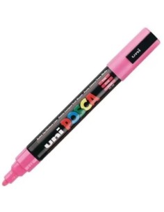 Marcador uni posca pc5m color rosa fluor punta 18 25mm
