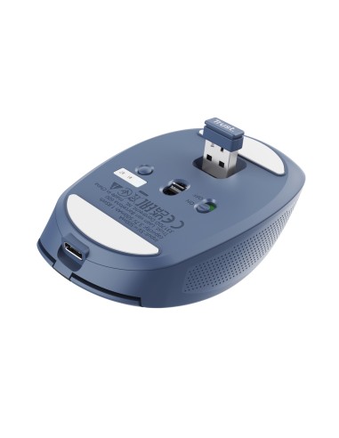 Ozaa ratón mano derecha RF Wireless + Bluetooth Óptico 3200 DPI