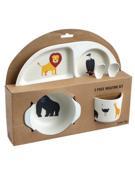  Set de cuberteria infantil safari 5 piezas 