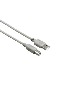 Cable para PC de USB A a USB B, 2.0, 480MBs, 1,5m S/B, Color gris