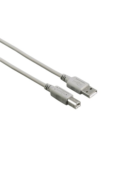 Cable para PC de USB A a USB B, 2.0, 480MBs, 1,5m S/B, Color gris
