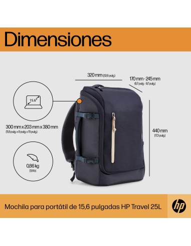 Mochila para portátil Travel de 15,6 pulgadas y 25 litros gris hierro