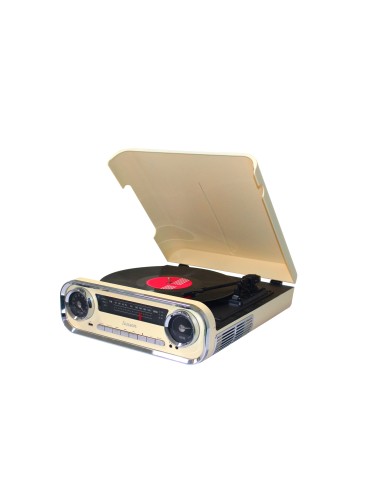 01TT15 tocadisco Tocadiscos de tracción por correa Beige, Negro