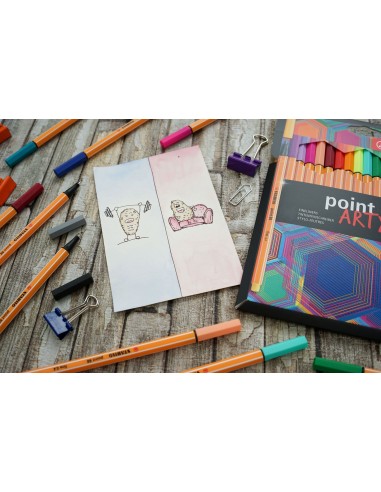 Point 88 ARTY rotulador de punta fina Colores surtidos 18 pieza(s)