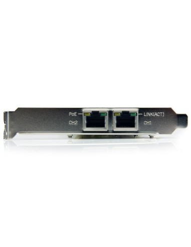 Tarjeta Adaptador de Red PoE/PSE PCI Express PCIe Gigabit Ethernet con 2 Puertos RJ45