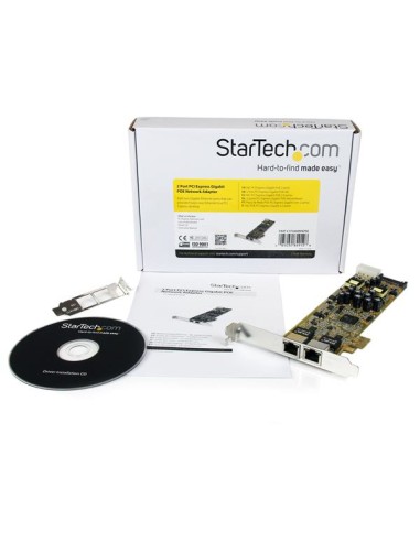 Tarjeta Adaptador de Red PoE/PSE PCI Express PCIe Gigabit Ethernet con 2 Puertos RJ45