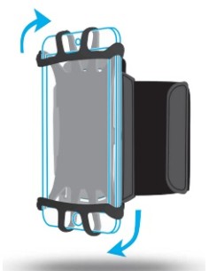 ARM BAND 4-6IN . funda para teléfono móvil 15,2 cm (6") Brazalete caso Negro