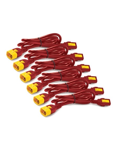 AP8704S-WWX340 cable de transmisión Rojo 1,22 m C13 acoplador C14 acoplador