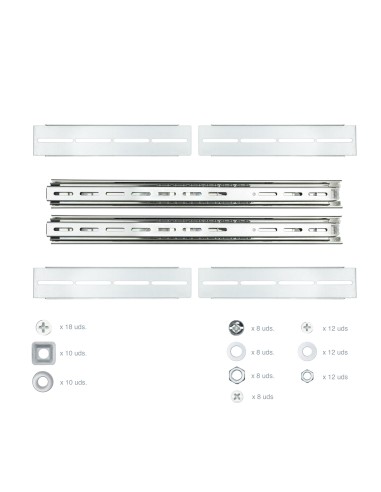 Guías laterales telescópicas para Caja Rack de 19"