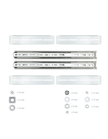 Guías laterales telescópicas para Caja Rack de 19"