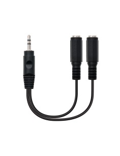 10.24.1200 cable de audio 0,15 m 2 x 3,5mm 3,5mm Negro