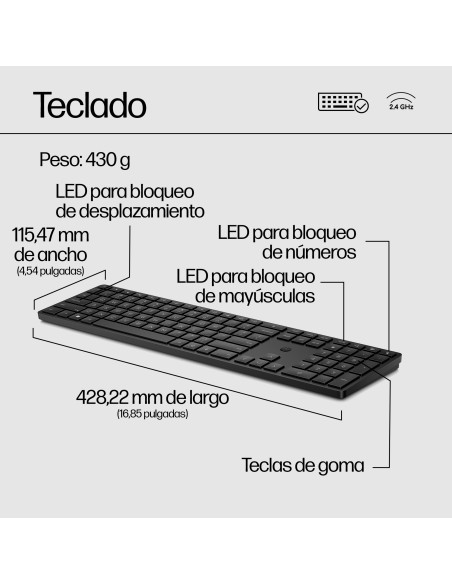 Combo de teclado y ratón inalámbricos 650 Combo de teclado y ratón inalámbricos 650