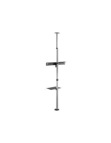 650621 soporte para TV 177,8 cm (70") Negro, Acero inoxidable