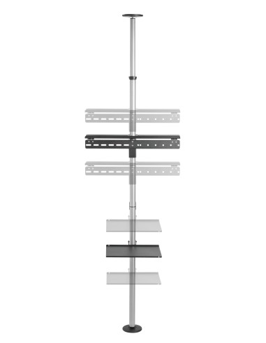 650621 soporte para TV 177,8 cm (70") Negro, Acero inoxidable