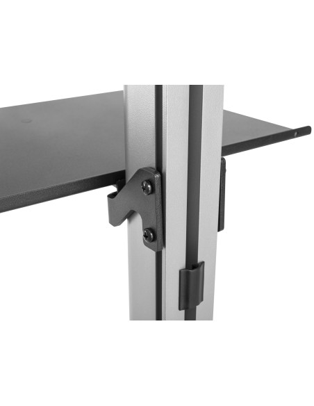 650621 soporte para TV 177,8 cm (70") Negro, Acero inoxidable
