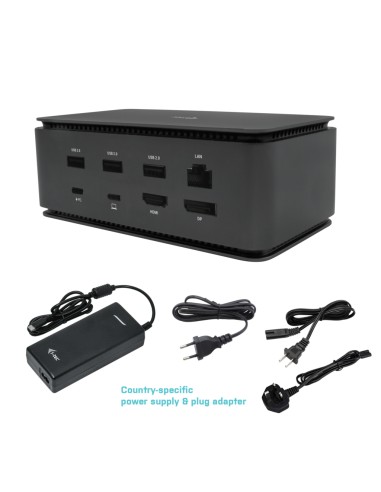 Metal USB4 Docking station Dual 4K HDMI DP with Power Delivery 80 W + Universal Charger 100 W