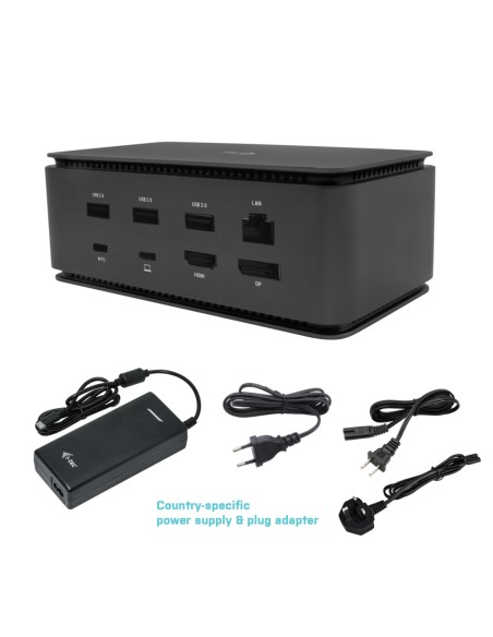 Metal USB4 Docking station Dual 4K HDMI DP with Power Delivery 80 W + Universal Charger 100 W