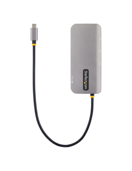 Adaptador Multipuertos USB C, de Vídeo HDMI de 4K y 60Hz, Hub USB-A 3.2 de 3 Puertos de 5Gbps, Entrega de Alimentación PD de 10