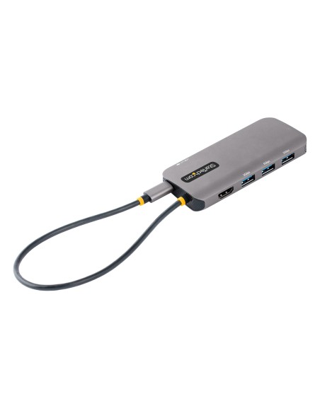 Adaptador Multipuertos USB C, de Vídeo HDMI de 4K y 60Hz, Hub USB-A 3.2 de 3 Puertos de 5Gbps, Entrega de Alimentación PD de 10