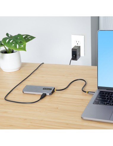 Adaptador Multipuertos USB C, de Vídeo HDMI de 4K y 60Hz, Hub USB-A 3.2 de 3 Puertos de 5Gbps, Entrega de Alimentación PD de 10