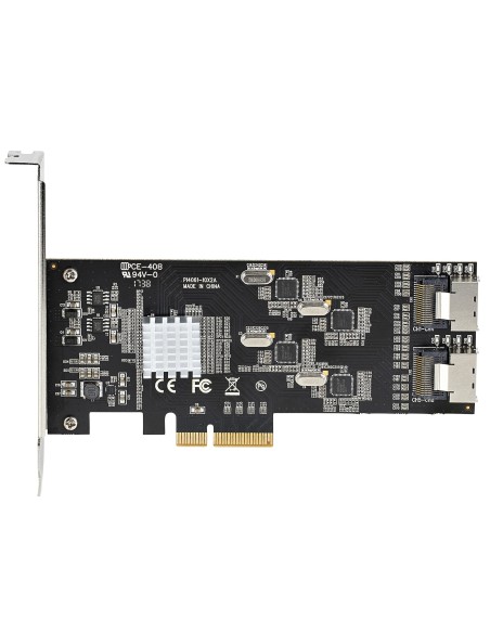 Tarjeta PCIe de 8 Puertos SATA - Tarjeta Adaptadora de Expansión PCI Express SATA con 4 Controladores de Host - Tarjeta Control