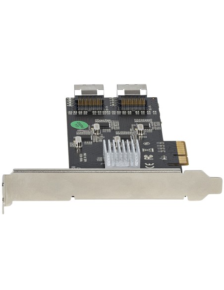 Tarjeta PCIe de 8 Puertos SATA - Tarjeta Adaptadora de Expansión PCI Express SATA con 4 Controladores de Host - Tarjeta Control
