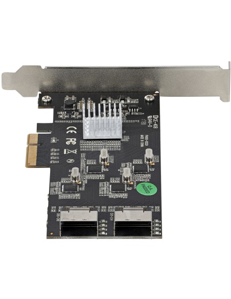 Tarjeta PCIe de 8 Puertos SATA - Tarjeta Adaptadora de Expansión PCI Express SATA con 4 Controladores de Host - Tarjeta Control