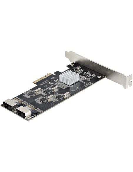 Tarjeta PCIe de 8 Puertos SATA - Tarjeta Adaptadora de Expansión PCI Express SATA con 4 Controladores de Host - Tarjeta Control