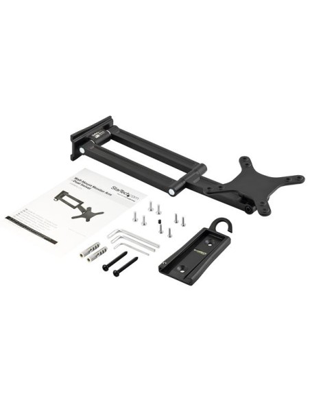 Soporte de pared de doble giro para monitor - Montura VESA para Pantallas de hasta 27 Pulgadas