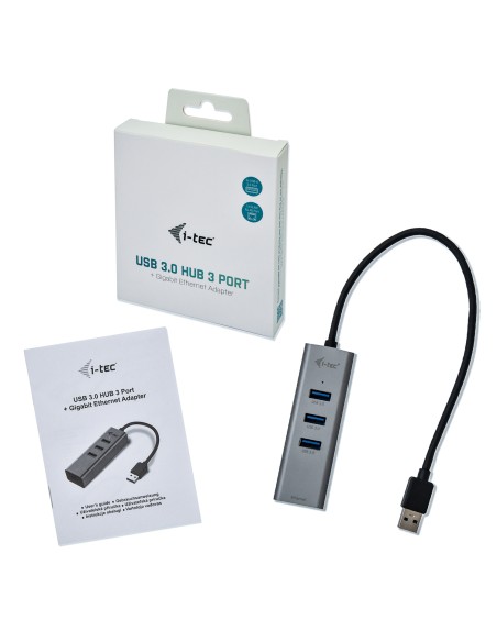 Metal USB 3.0 HUB 3 Port + Gigabit Ethernet Adapter
