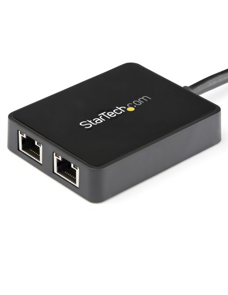 Adaptador Tarjeta de Red NIC Externa USB 3.0 2 Puertos Gigabit Ethernet RJ45 y Puerto USB