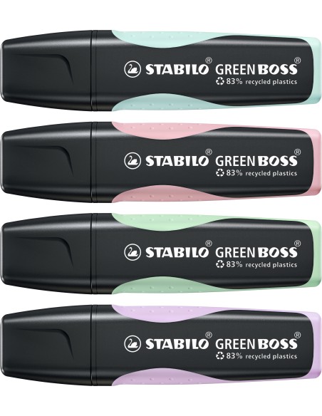 GREEN BOSS marcador 4 pieza(s) Punta de cincel Verde, Menta, Rosa, Violeta