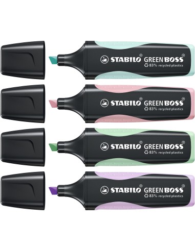 GREEN BOSS marcador 4 pieza(s) Punta de cincel Verde, Menta, Rosa, Violeta