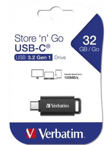 Store 'n' Go unidad flash USB 32 GB USB Tipo C 3.2 Gen 1 (3.1 Gen 1) Negro