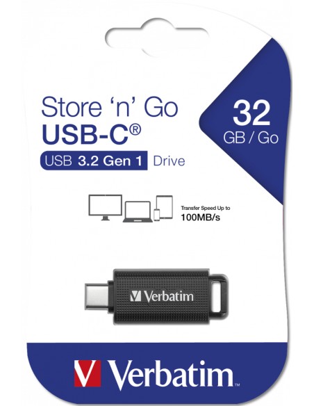 Store 'n' Go unidad flash USB 32 GB USB Tipo C 3.2 Gen 1 (3.1 Gen 1) Negro