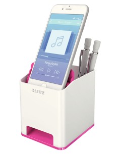 53631023 porta lápices Poliestireno Rosa, Blanco 2