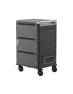 EW1701 carrito y armario de dispositivo portátil Armario de gestión y carga para dispositivos portátiles Negro, Gris 2