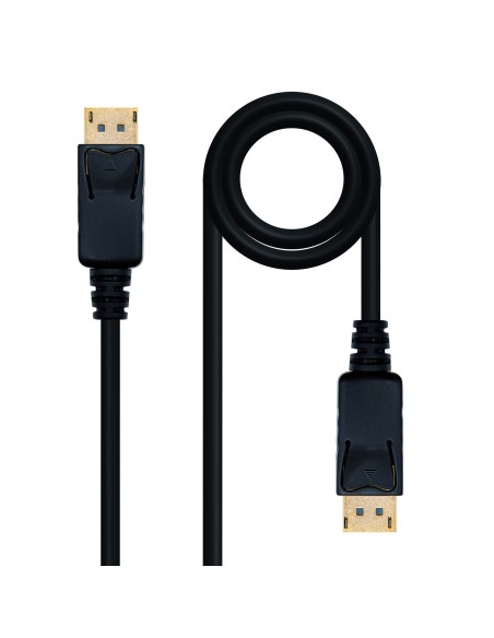 Cable DisplayPort 1.2, DP/M-DP/M, Negro, 10 m