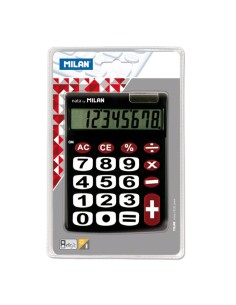 MILAN CALCULADORA NEGRO 8 DIGITOS DUAL BLISTER