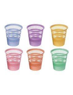 PAPELERA FAIBO REJILLA PP PASTEL STDO 12L - Pack de 10 unidades
