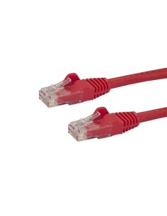 Cable de 2m Rojo de Red Gigabit Cat6 Ethernet RJ45 sin Enganche - Snagless