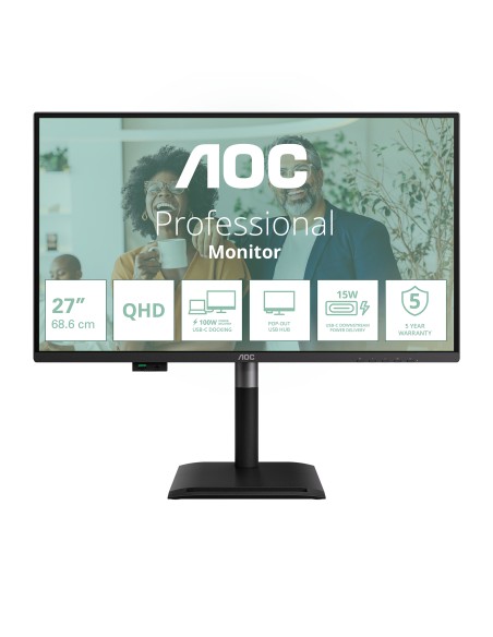Q27P4CV pantalla para PC 68,6 cm (27") 2560 x 1440 Pixeles Quad HD LED Negro