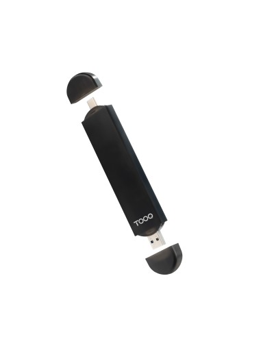 Caja Externa USB-C/M + USB-A/M para SSD M.2 NGFF/NVMe, Negra
