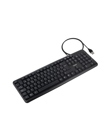 Teclado USB, 104 teclas, Negro