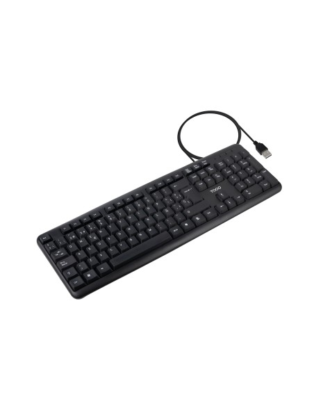 Teclado USB, 104 teclas, Negro