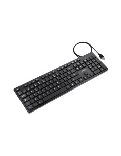 Teclado silencioso USB, 105 teclas, Negro