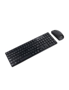Teclado + Ratón slim inalámbricos, Negro