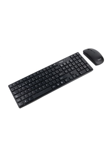 Teclado + Ratón slim inalámbricos, Negro