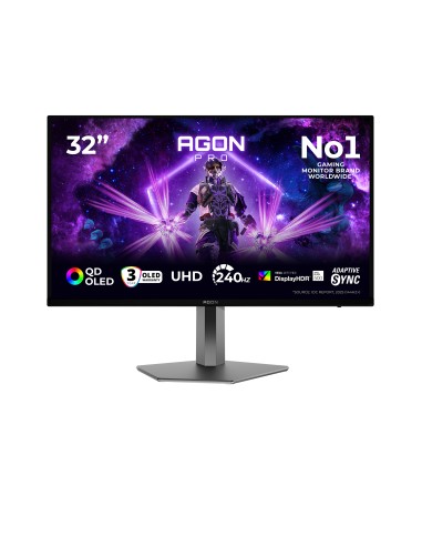 AGON PRO AG326UZD2 pantalla para PC 80 cm (31.5") 3840 x 2160 Pixeles 4K Ultra HD OLED Negro